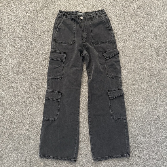 Denim - Black Cargo Pants